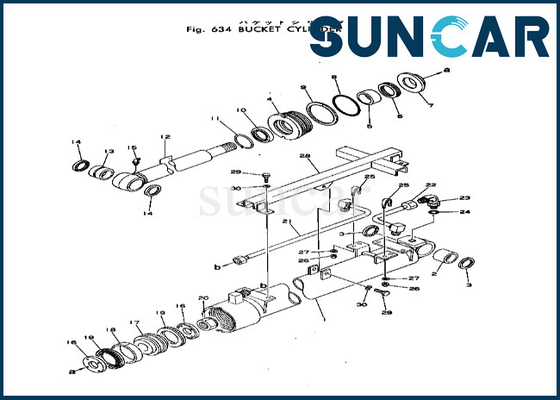 ซื้อ ชุดซ่อมกระบอกสูบถัง 20T6376105 20T-63-76105 ชุดซีลกระบอกสูบถังสำหรับ PC40-1 PC40-2 Komatsu online manufacture