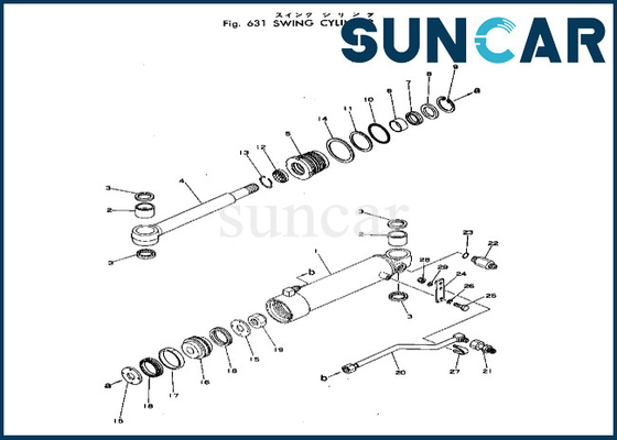 ซื้อ ชุดซีลกระบอกสวิง ชุดซีลกระบอกสวิง 20T-63-86103 20T6386103 Komatsu เหมาะกับ PC40-1 online manufacture