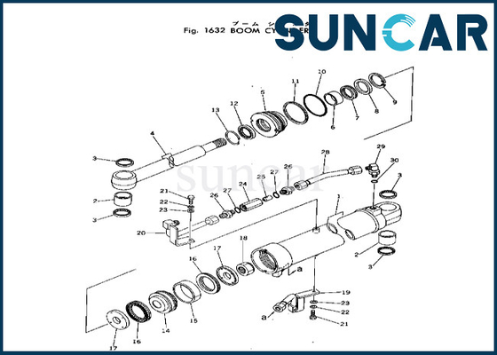 ซื้อ ชุดซีลกระบอกสูบบูม 20T-63-56103 20T6356103 Komatsu เหมาะกับ PC40-2 ชุดซีลกระบอกสูบบูม online manufacture