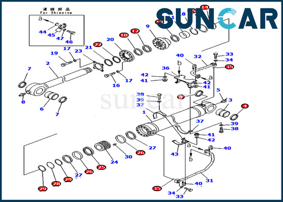 ซื้อ Arm Bucket Cylinder Oil Seal Kit 707-99-76141 7079976141 สำหรับ PC400-7 PC400LC-7 Komatsu Excavator online manufacture