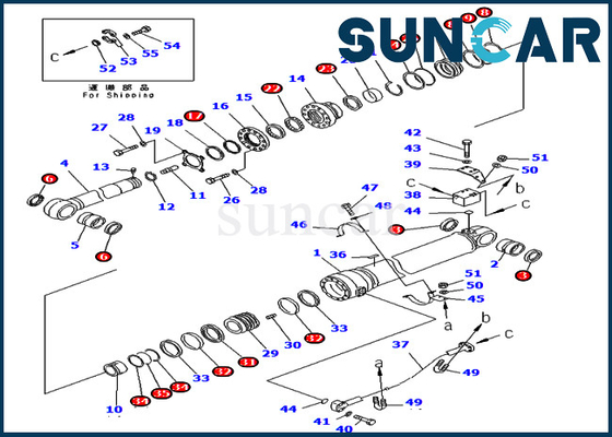 ซื้อ ชุดบริการแขนขุดเจาะ 707-99-69770 7079969770 สำหรับ Komatsu PC400-7 PC400LC-7 กระบอกไฮดรอลิก online manufacture