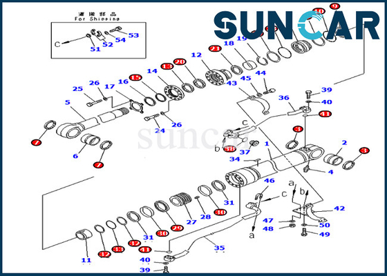 ซื้อ 707-99-65200 7079965200 ชุดบริการบูมกระบอกสูบสำหรับ Komatsu รุ่น PC400-7 PC400LC-7 ชุดซีล online manufacture