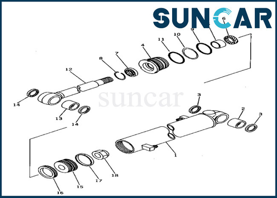ซื้อ ชุดซีลกระบอกสูบอาร์ม 20T-63-02070 20T6302070 Komatsu สำหรับ PC40-6 ชุดซีลกระบอกอาร์ม online manufacture