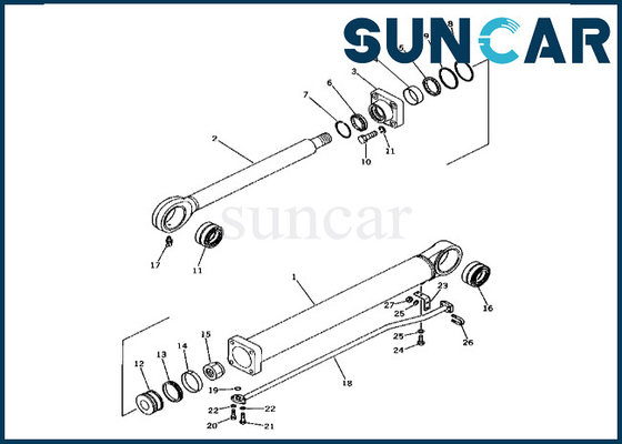 ซื้อ Komatsu คุณภาพสูง 208-63-75300 2086375300 Bucket Cylinder Seal Kit สำหรับ PC400-1 PC400LC-1 online manufacture