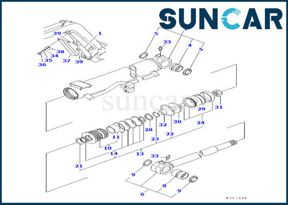 ซื้อ ชุดซ่อมกระบอกสูบบูม ชุดซีลกระบอกสูบบูม YM172165-72640 YM17216572640 Komatsu สำหรับ PC50FR-1 PC50FR-2 online manufacture