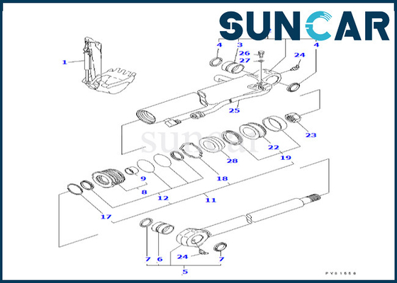 ซื้อ YM172976-72360 YM17297672360ถังชุดซ่อมซีลกระบอกKomatsuสำหรับPC50FR-1 PC50FR-2 online manufacture
