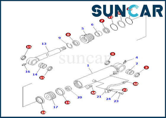 ซื้อ Komatsu 707-98-29700 7079829700 Offset Cylinder Seal Kit เหมาะกับ PC58UU-3 Offset Cylinder Sealing Kit online manufacture
