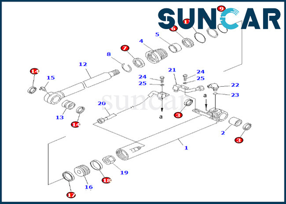 ซื้อ 707-98-26120 7079826120 Bucket Cylinder Seal Kit เหมาะกับ PC50UG-2 Komatsu Bucket Cylinder ชุดซ่อม online manufacture