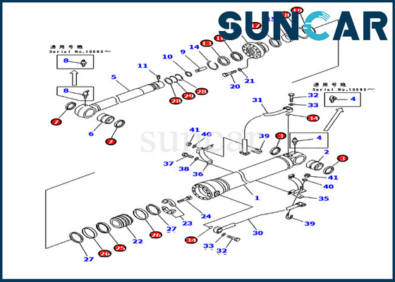 ซื้อ 707-99-68530 Arm Cylinder Seal Kit สำหรับ Komatsu PC400ST-6 PC400ST-6LC Excavator Repair Kits online manufacture