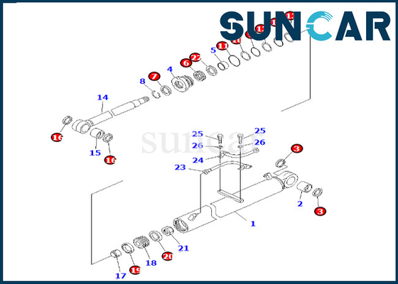 ซื้อ 707-99-36660 7079936660 Komatsu Boom Cylinder Seal Kit สำหรับ PC60-7 Boom Cylinder Service Kit online manufacture