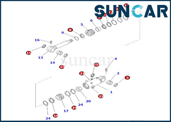 ซื้อ 707-99-42551 7079942551 Bucket Cylinder Seal Kit เหมาะกับ PC60-8 Komatsu Bucket Cylinder Service Kit online manufacture