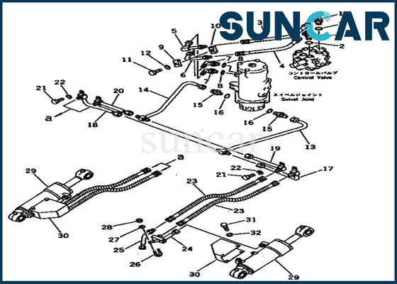 ซื้อ PC40-3 Komatsu Service Kits 20T-63-96100 20T6396100 ชุดซ่อมซีลกระบอกใบมีด online manufacture