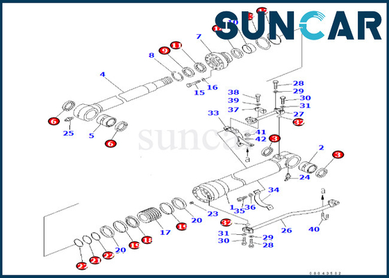 ซื้อ ชุดซีลกระบอกถอด 707-99-46030 7079946030 Komatsu เหมาะกับ PC600-8 PC600LC-8 ชุดถอดซีลกระบอก online manufacture