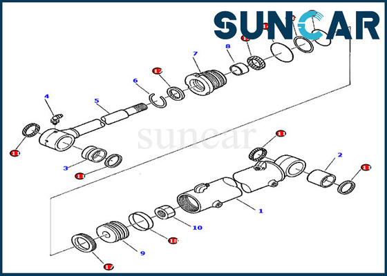 ซื้อ Boom Swing Seal Kit 878000417 ชุดบริการกระบอกสูบเหมาะกับ Komatsu PC45R-8 PC45-1 รุ่น Heavy Equipment online manufacture