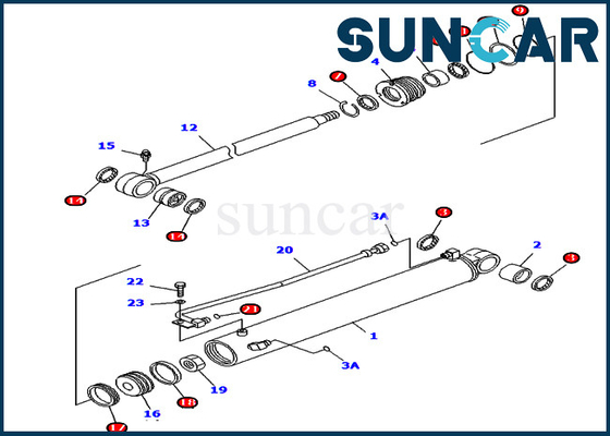 ซื้อ PC45MR-1 PC45MRX-1 KOMATSU 707-98-29620 7079829620 Boom Swing Seal ชุดซ่อมกระบอกไฮดรอลิก online manufacture