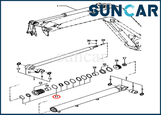 ซื้อ ชุดซีล YM172187-72020 YM17218772020 ชุดแขนกระบอกบริการสำหรับ Komatsu รุ่น PC70FR-1 online manufacture