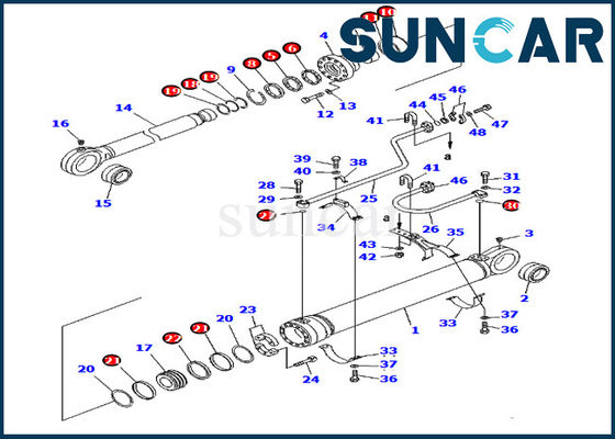 ซื้อ PC750-6 Bucket Repair Seal Kit 707-99-69660 7079969660 Komatsu รถขุดกระบอกอะไหล่บริการ online manufacture