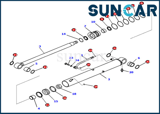 721-98-00670 ชุดซีลกระบอกไฮดรอลิกบูม 7219800670 PC78US-10 Komatsu Service Kits