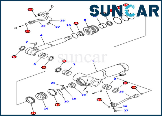 707-98-36720 Arm Sealing Kit 7079836720 PC78UU-6 PC78UU-8 Komatsu ชุดซ่อมซีลกระบอก
