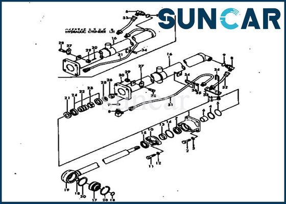 101-62-05020 ชุดซีลกระบอกไฮดรอลิก Komatsu D20A-2 1016205020 ชุดซ่อมกระบอกไฮดรอลิก