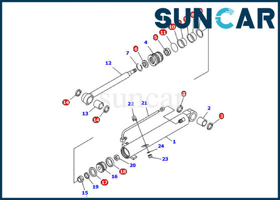 707-98-11230 Komatsu Excavator Boom Cylinder Seal Kits PC08UU-1-A Model inner Replacement