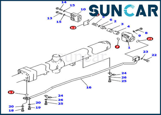 707-99-67430 Blade Lift Sealing Kit ชุดบริการกระบอกสูบเหมาะกับ D475A-3 D475A-2 Komatsu