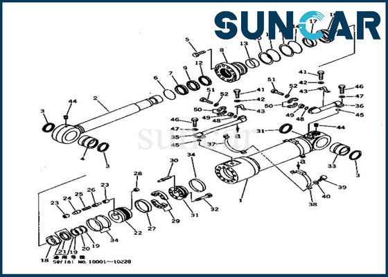 707-99-56310 ชุดซีลกระบอกสูบด้านล่าง PC1000-1 Komatsu Heavy Machinery Oil Seal Repair Kits