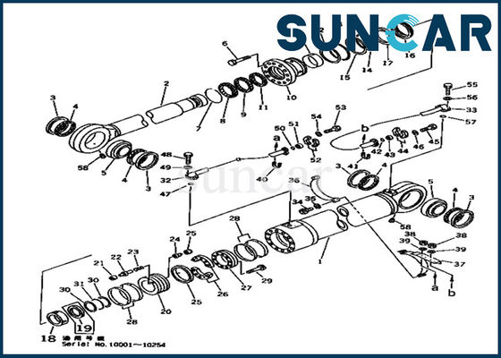 Komatsu Repair Kit 707-99-78620 Boom Cylinder Seal Kit เหมาะกับรถขุดรุ่น PC1000-1
