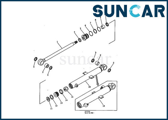 707-00-50310 Komatsu Boom Cylinder Seal Kit สำหรับ PC05-1 Excavator Replacement Service Kit