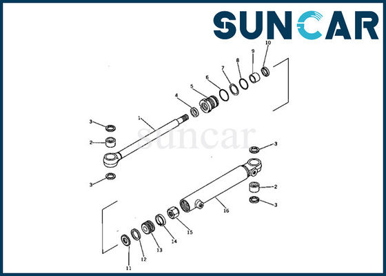 สวิงกระบอก 707-00-50340 OEM PC05-1 รถขุด Komatsu กระบอกภายในซ่อมซีล Kit