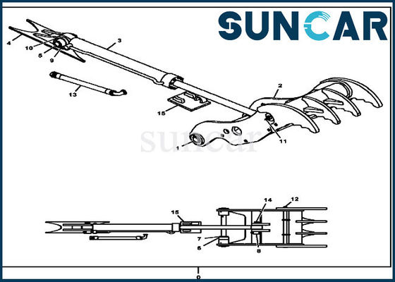 AT383237 ชุดซีลกระบอกไฮดรอลิกสำหรับ 120D 130G John Deere Excavator Direct Thumb Thumb Kit