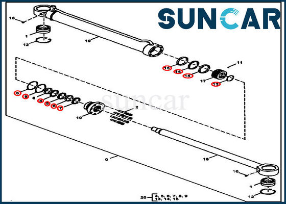 AT383285 ชุดเครื่องมือไฮดรอลิกสำหรับรถขุดตีนตะขาบสำหรับ 300GLC 240DLC Deere