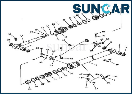 707-99-46200 Arm Cylinder Seal Kit เหมาะกับ Komatsu PC150-5 Excavator Parts Suncar Repair Kit