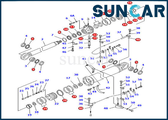 Komatsu Excavator Seal Kits 707-99-87600 Boom Cylinder Repair Seal Kit สำหรับรุ่น PC1600-1 ไฮดรอลิก