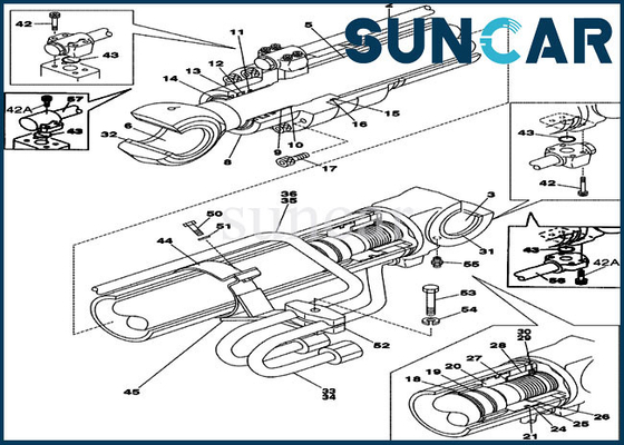 LZ00445 ชุดซีลกระบอกสูบชุดซ่อมบูมเหมาะกับ CASE CX210N CX210LR Sealing Part