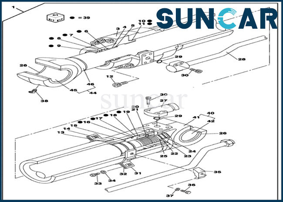 Dipper/ Arm Sealing Kit LZ010890 ชุดบริการกระบอกสูบสำหรับ Case CX130D LC CX130C Excavator