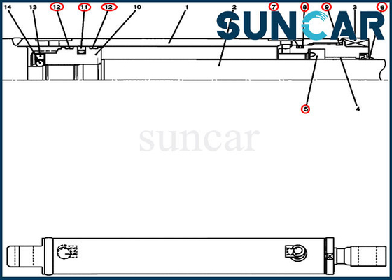 PU01V00030R100 ชุดซ่อมกระบอกสูบตีนตะขาบ CASE CX17B Excavator ชุดซีลน้ำมันไฮดรอลิก