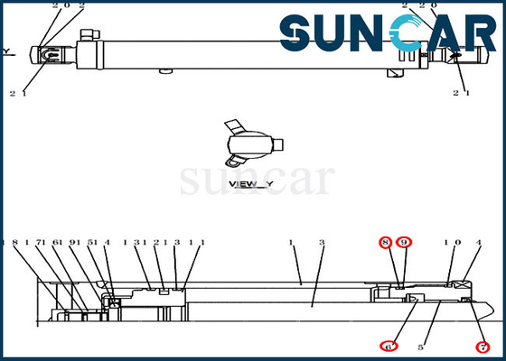 ชุดกระบอกสูบ PX01V00042R300 Arm / Swing Seal Kit เหมาะกับรถขุดตีนตะขาบขนาดกะทัดรัด CX31B CX36B