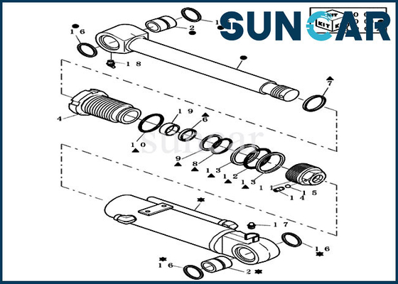 CX31B Case Repair Kit 72280261 Dozer ชุดซีลไฮดรอลิกสำหรับ Mini Crawler Excavator Cylinder Sealing