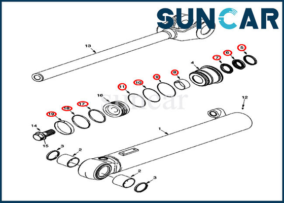 87530718 Loader Lift Sealing Kit 821E Model Case ชุดซ่อมซีลกระบอกไฮดรอลิก
