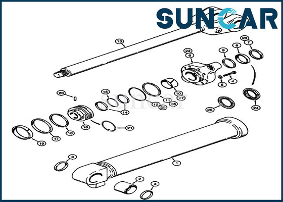 Case Wheel Loader 1542881C1 Seal Kits 721E 621B 821F ชุดเปลี่ยนกระบอกสูบยก