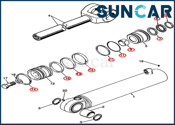 Case Steering Seal Kit 87363451 ชุดเปลี่ยนกระบอกสูบเหมาะกับ 921G 821E 921F 821G Loader