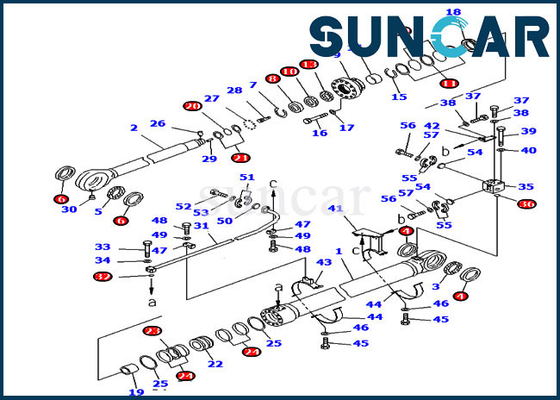 ชุดซีลไฮดรอลิก 707-99-76260 PC2000-8 ชุดเปลี่ยนกระบอกสูบ Komatsu Bucket 7079976260