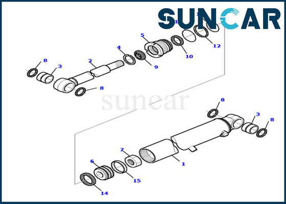 878000516 ชุดซีลซ่อมบูม/อาร์มกระบอก รุ่น PC20R-8 Komatsu Excavator Sealing Kit