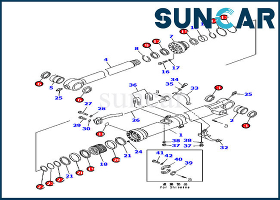 707-98-47720 ชุดซีลซ่อมถังไฮดรอลิกเหมาะกับ Komatsu PC220-8 PC270-8 PC240LC-8 ชุดกระบอก