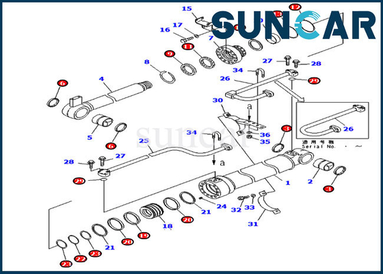 707-99-47730 7079947730 ชุดซ่อมกระบอกสูบสำหรับ PC228USLC-2 PC228US-1 Komatsu Offset Boom