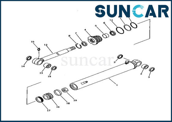 707-98-24510 7079824510 Boom Swing Cylinder Seal Kit Komatsu สำหรับ PC25-1 PC25R-1 PC30-7