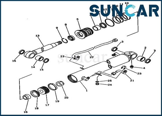 20S-63-02011 ชุดซ่อมซีลกระบอกสูบบูม 20S6302011 สำหรับ PC30-6 Komatsu Cab Service Parts