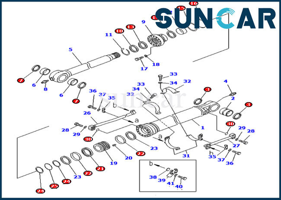 707-99-58095 7079958095 Bucket Cylinder Seal Kit สำหรับ Komatsu PC300-7 Heavy Equipment Service Parts
