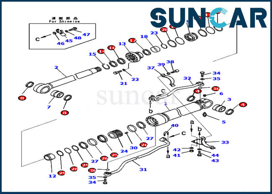 707-99-59271 Boom Sealing Kit Repair Cylinder Seal Kit เหมาะสำหรับ Komatsu PC300-8 Heavy Equipment